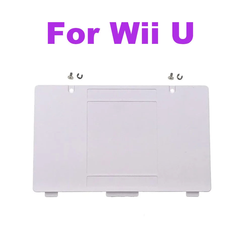 1-5PCS White For Wii U Gamepad Battery Back Cover Lid Door With Screws Replacement Part Game console repair parts