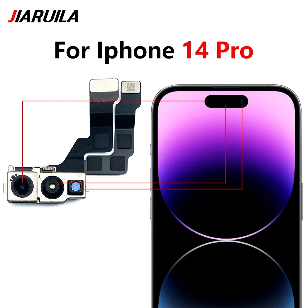 New Front Camera For IPhone 11 12 13 14 15 Pro Max Plus Mini Front Camera Flex Cable iPhone phone repair parts