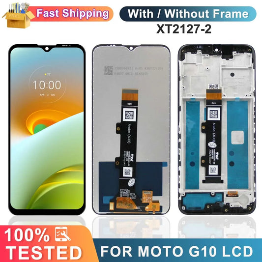 6.5" for Motorola Moto G10 XT2127-2 Lcd Display Digital Touch Screen Assembly for Moto G10 with Frame LCD Screen Replacement Motorola phone repair parts