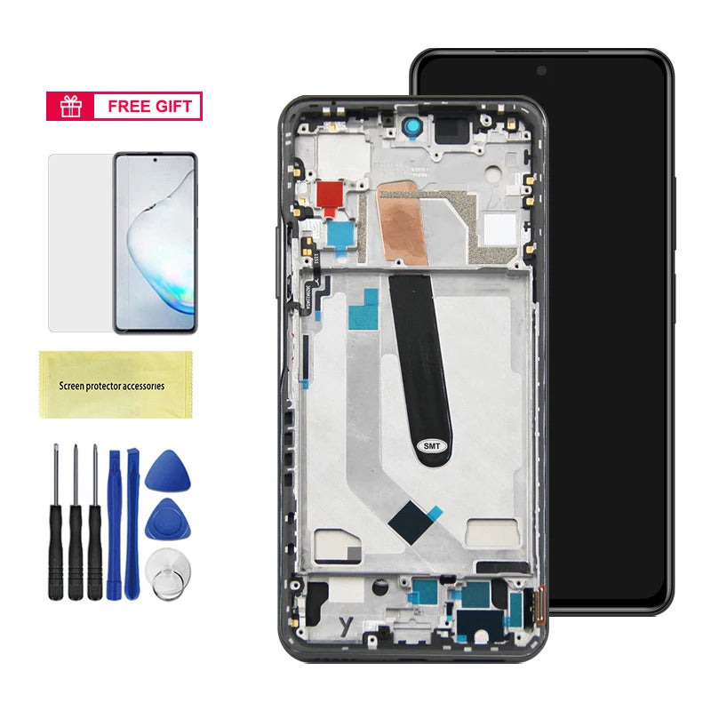 6.67" Super AMOLED Poco F3 Display Screen, for Xiaomi Poco F3 M2012K11AG Lcd Display Digital Touch Screen with Frame Replacement Xiaomi phone repair parts