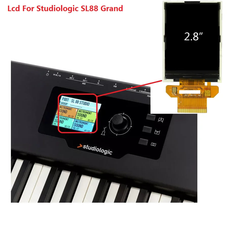 repair lcd Display For Studiologic SL88 Grand Screen Repair replacement Other Brand tablet repair parts