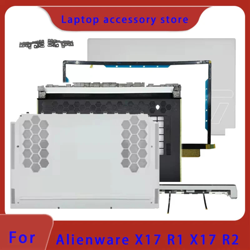Cover case for Dell Alienware X17 R1 R2 Laptop LCD Screen Back Cover Screen Frame Palm Support Bottom Shell Air Outlet Hinge  Dell Laptop repair parts