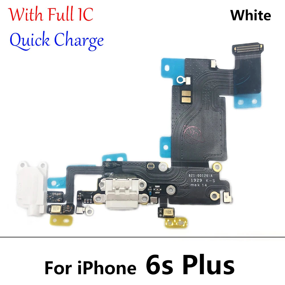 10Pcs/Lot, For iPhone 6 6S 7 8 6G 7G 8G Plus Dock Connector USB Charger Charging Board Port Flex Cable Microphone Board iPhone phone repair parts