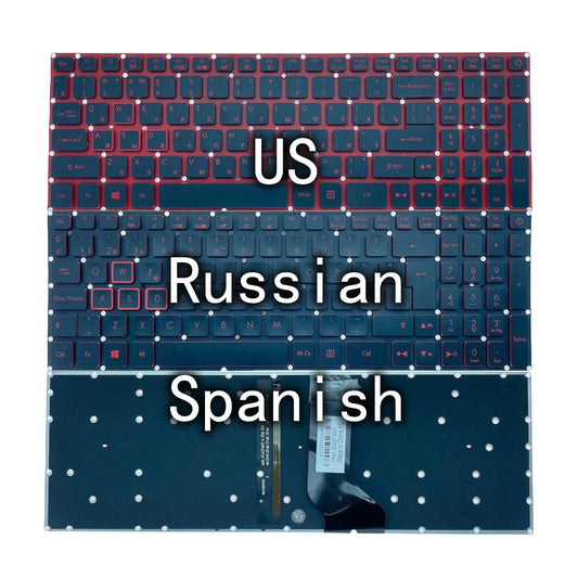 New US Russian Spanish Brazil Backlit Keyboard For Acer Nitro 5 AN515 AN515-51 AN515-52 AN515-53 AN515-41 AN515-42 AN515-31 Acer laptop repair parts