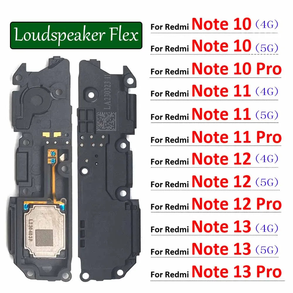 New Loudspeaker For Xiaomi Redmi Note 10 10s 11 11s 12 12s 13 Pro 4G 5G Loud Speaker Buzzer Ringer Replacement Part Xiaomi  Xiao mi phone repair parts