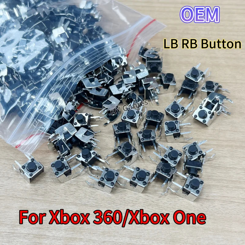 1000pcs/lot OEM for Xbox 360 Controller RB LB Bumper Button Switch Repair Parts Kits for Xbox One X S Game Accessories Game console repair parts
