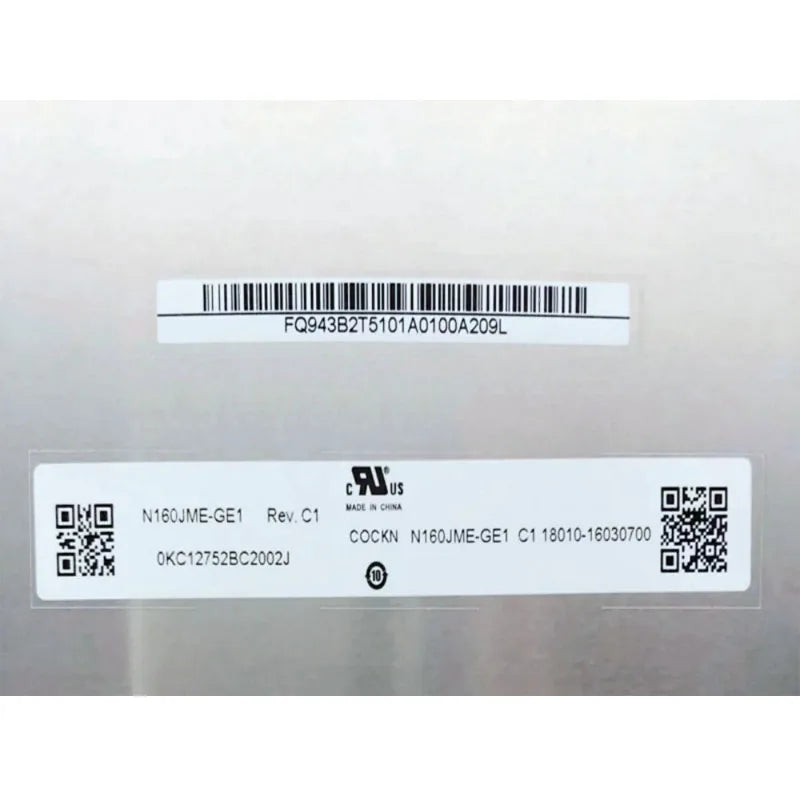 16 Inch 40 Pin EDP Screen N160JME-GE1 N160JME GE1 1920X1200 FHD 100% SRGB 165HZ LCD Panel Replacement Matrix