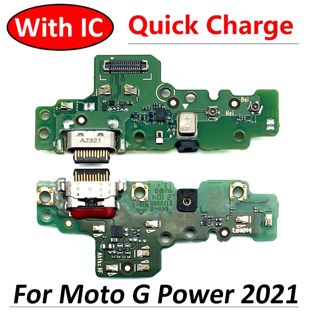 New For Motorola Moto G Power 2021 USB Charging Port Mic Microphone Dock Connector Board Flex Cable Motorola phone repair parts