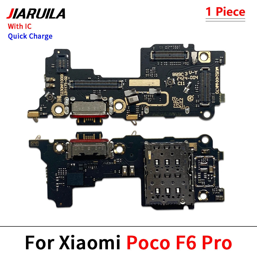 10Pcs, USB Charging Port Micro Dock Connector Board Flex Cable For Xiaomi Poco F4 F5 F6 X3 X4 X5 X6 M3 M4 M5 Pro 4G 5G GT  Xiaomi  Xiao mi phone repair parts