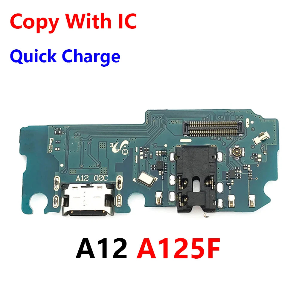USB Charging Port Board Flex Cable Connector Microphone Module For Samsung A12 A125 A125F A12s A127 A127F A12 Nacho Samsung phone repair parts