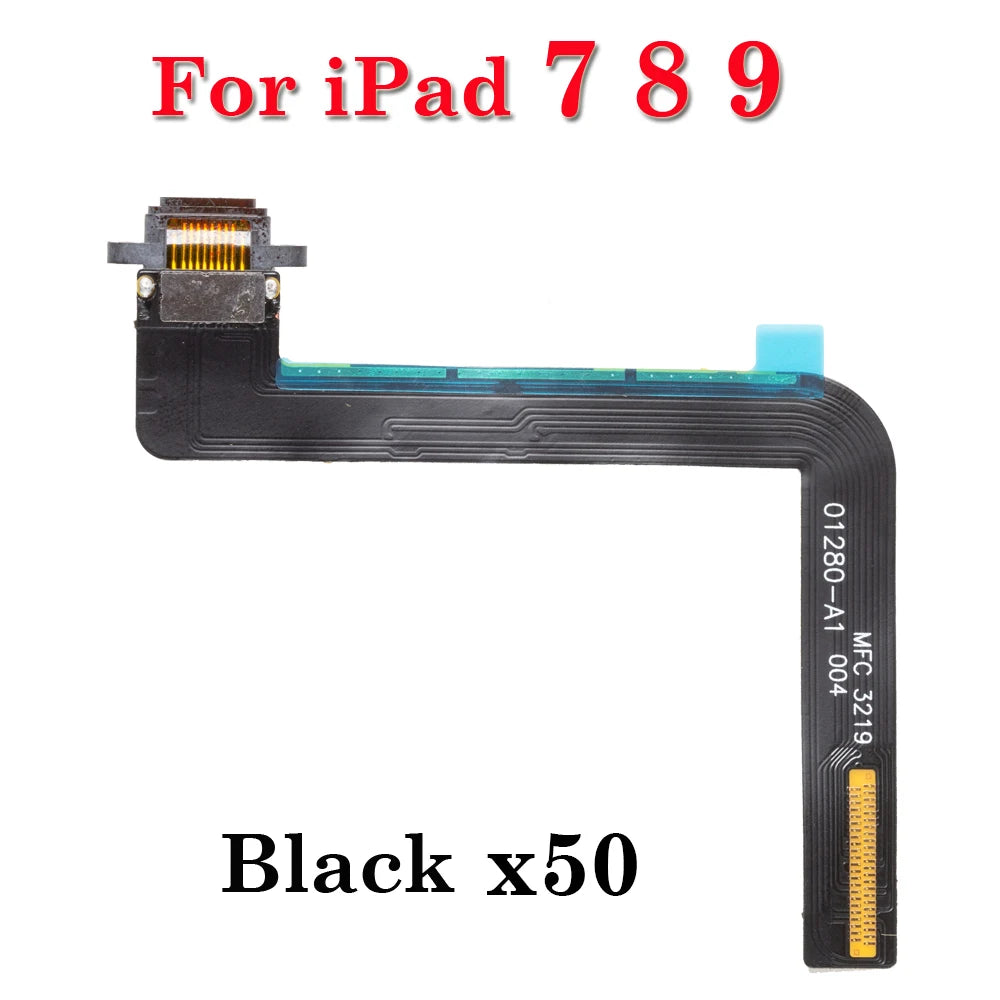 10-50Pcs Charger Dock Jack Socket Connector Data Flex Cable For iPad 5 6 7 8 9 air 1 2019 2020 2021 2017 2018 USB Charging Port iPad tablet repair parts