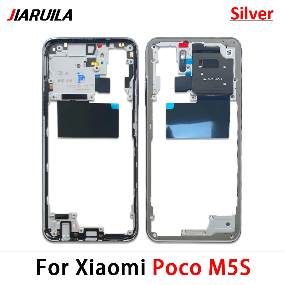 New Middle Frame Bezel Middle Plate Plastic For Xiaomi Poco X3 X4 GT X4 X5 M5s M4 Pro 4G 5G Middle Frame With Volume Button Xiaomi  Xiao mi phone repair parts
