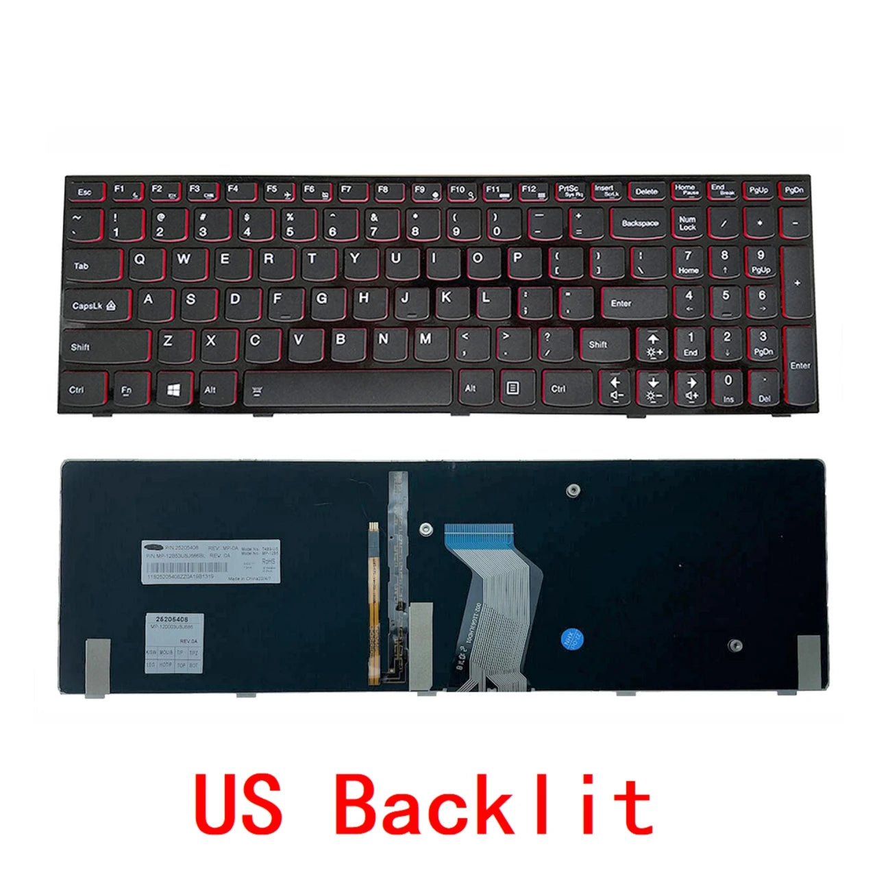 New US Russian Spanish Laptop Backlit Keyboard For Lenovo Y500 Y500N Y500NT Y510 Y510P Y590 Y590N Notebook PC Replacement Lenovo laptop repair parts