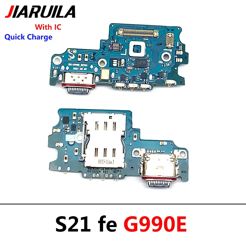 Dock Connector USB Charger Charging Board Port Microphone Flex Cable Board For Samsung S20 S21 Plus Ultra Fe 4G 5G G981B G986B Samsung phone repair parts