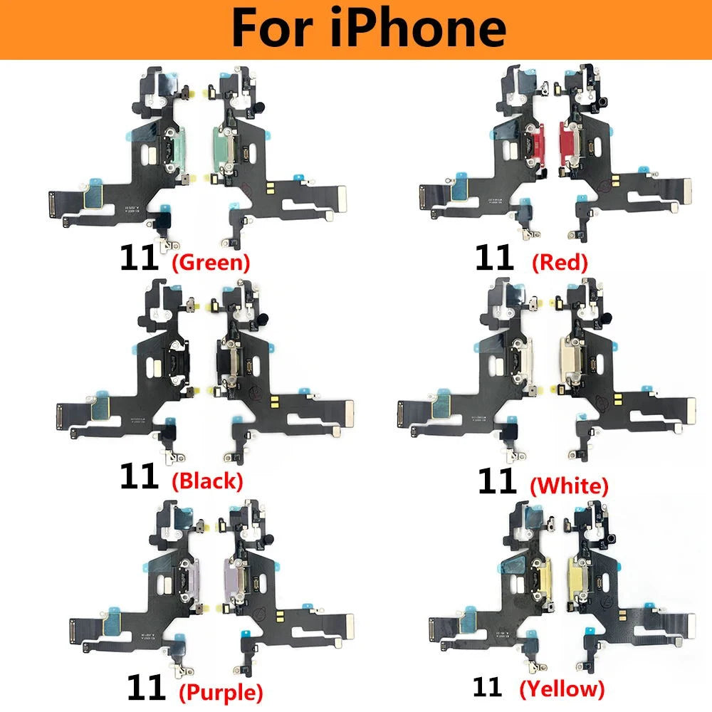 New USB Charging Port Charger Board Flex Cable For Iphone 11 Pro 11Pro Max Dock Connector With Microphone iPhone phone repair parts