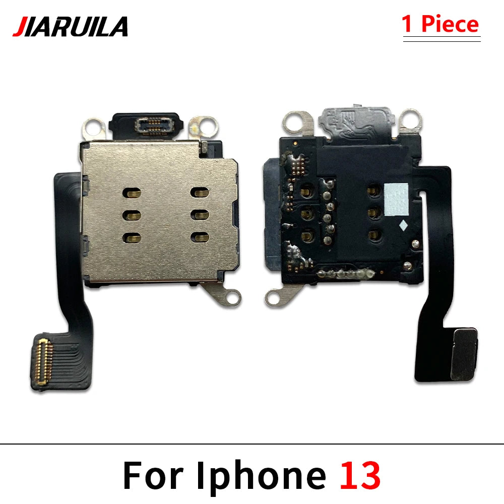 New SIM Card Reader For iPhone 11 12 13 14 15 Pro Max Plus Mini Dual SIM Card Slot Socket Inner Adapter With Flex Cable iPhone phone repair parts
