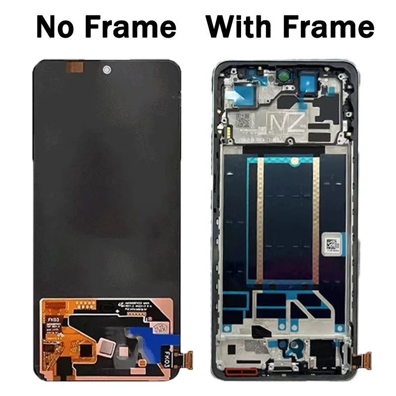 6.67"Super AMOLED For Oppo Reno13 F Reno 13F 4G LCD Display Touch Screen Digitizer CPH2701 CPH2699 Display Parts Oppo phone repair parts Realme phone repair parts