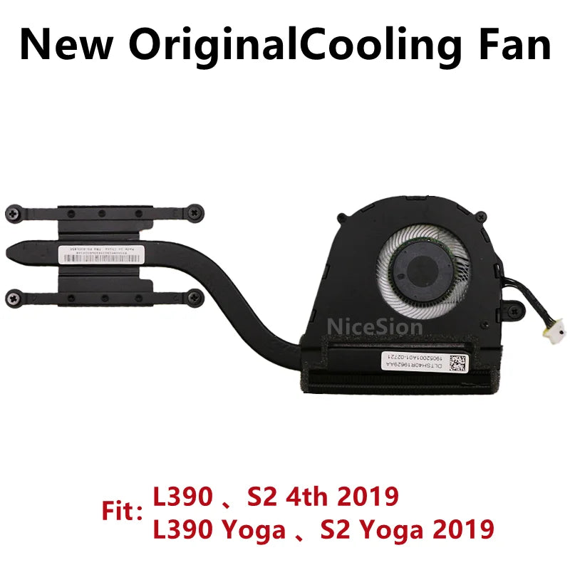 New Original For Laptop Lenovo ThinkPad S2 4th 2019 L390 YOGA CPU Cooling Fan Heatsink Radiator 02DL856 02DL857 Lenovo laptop repair parts