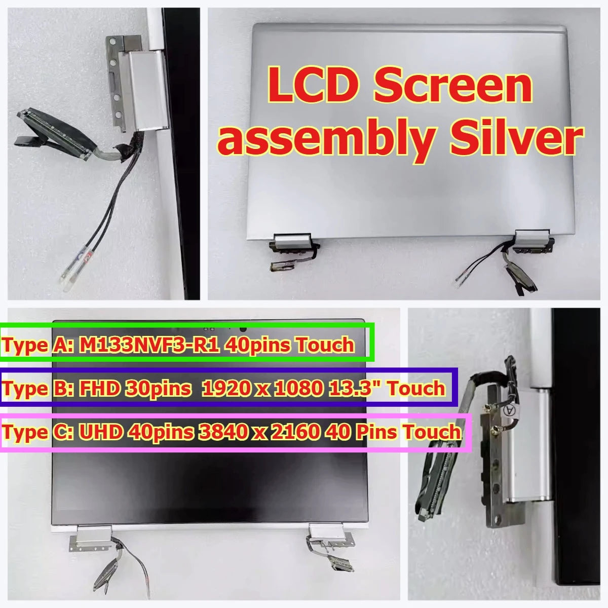13.3" LED FHD UHD LCD screen display touch Panel For HP for Elitebook X360 1030 G3 G4 M133NVF3 L31870-001 L31869-001 L04919-N31