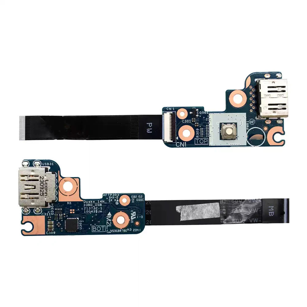 For Dell Inspiron 14 Plus 7430 7435 Laptop I/O USB Jack Port Power Button Board with Cable Switch Repairing Accessories 223570-1 Dell laptop repair parts