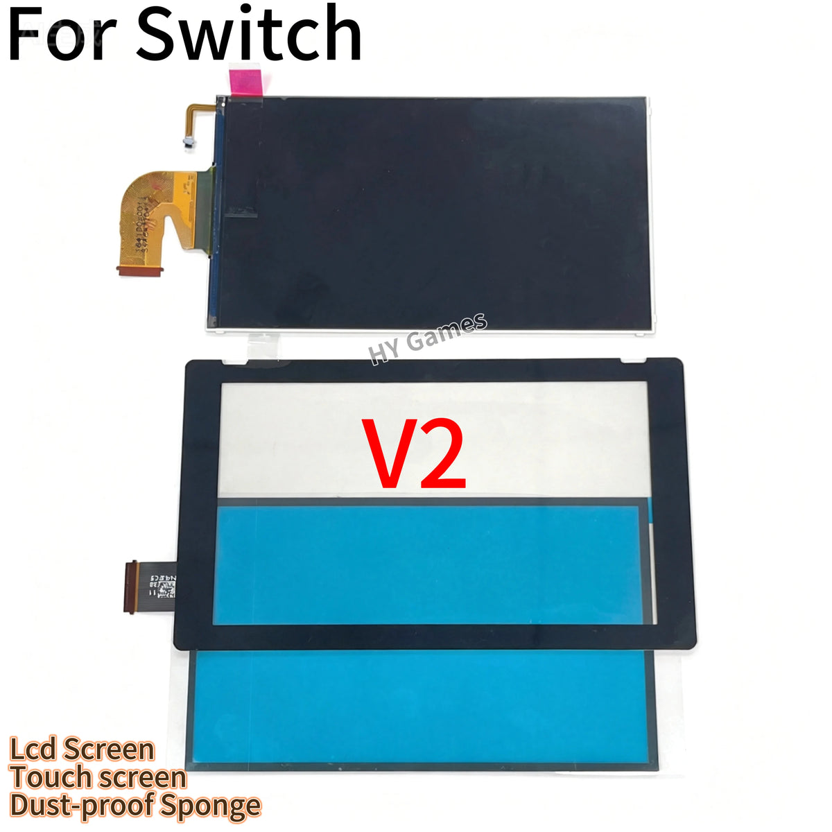 Original LCD Screen for Nintendo Switch NS HAC‑001 V2 Display with Touch Screen Digitizer for Switch Replacement  Game console repair parts