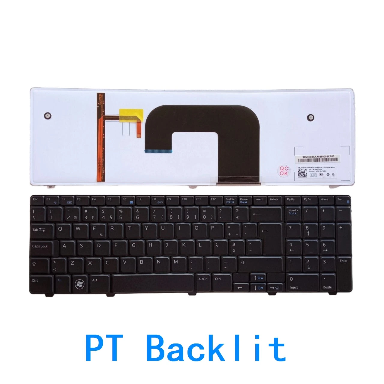 New US Spanish Arab Portuguese Language  Backlit Keyboard For Dell Vostro 3700 V3700 Notebook PC Replacement KeyboardDell laptop repair parts