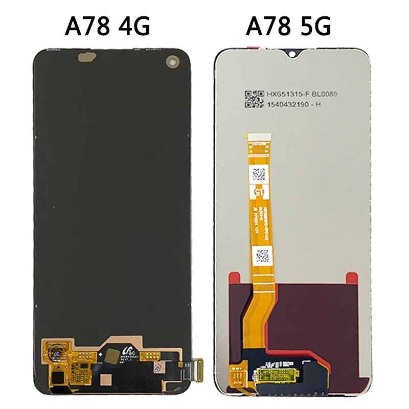 A78 Display Screen For Oppo A78 5G CPH2483 CPH2495 LCD Display Screen+Touch Panel Digitizer For Oppo A78 4G CPH2565 LCD Oppo phone repair parts Realme phone repair parts
