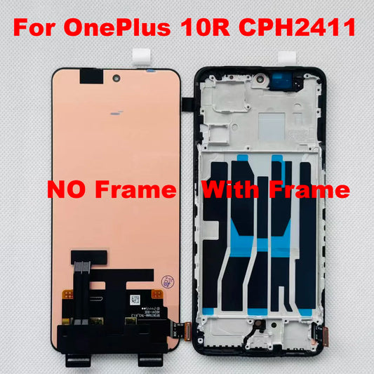 Original Amoled 6.7" For OnePlus 10R CPH2411 Oneplus 10T CPH2415 1+10T 1+10R LCD Screen Display+Touch Panel Digitizer Frame  OnePlus phone repair parts