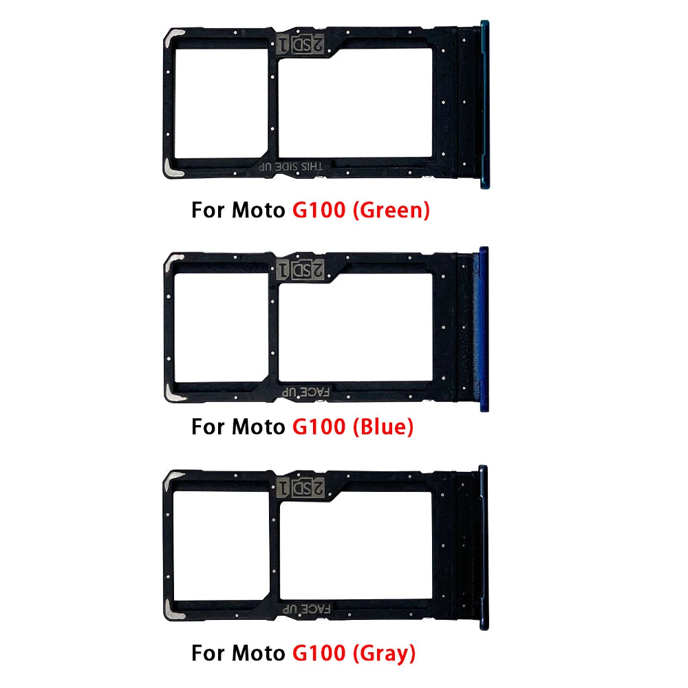 10Pcs/Lot, New For Motorola Moto G10 G20 G30 G50 G60 G60s G100 5G SIM Card Tray Slot Holder Adapter Accessories Motorola phone repair parts