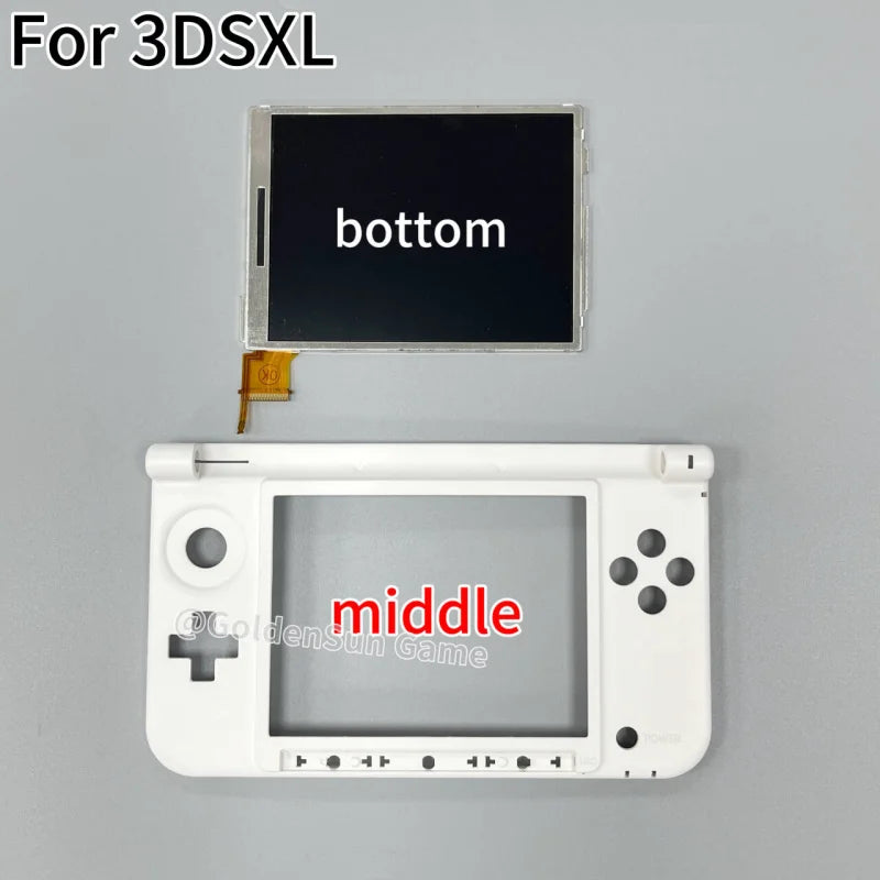 Replacement LCD Screen Display Plastic Frame for 3DSXL Top Bottom Upper Lower Down for 3DS XL Middle or Top Shell Housing Case Game console repair parts