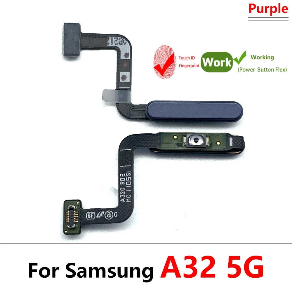 New Fingerprint For Samsung A22 A32 4G 5G ID Home Button Fingerprint Menu Return Key Recognition Sensor Flex Cable Samsung phone repair parts
