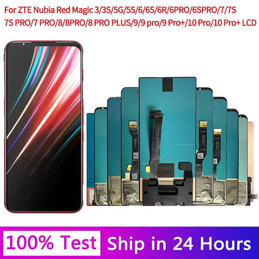 New AMOLED For ZTE Nubia Red Magic RedMagic 3 3S 5G 5S 6R 6 6s 7 7s 8 9 Pro Display Screen+Touch Panel Digitizer Assembly ZTE phone repair parts