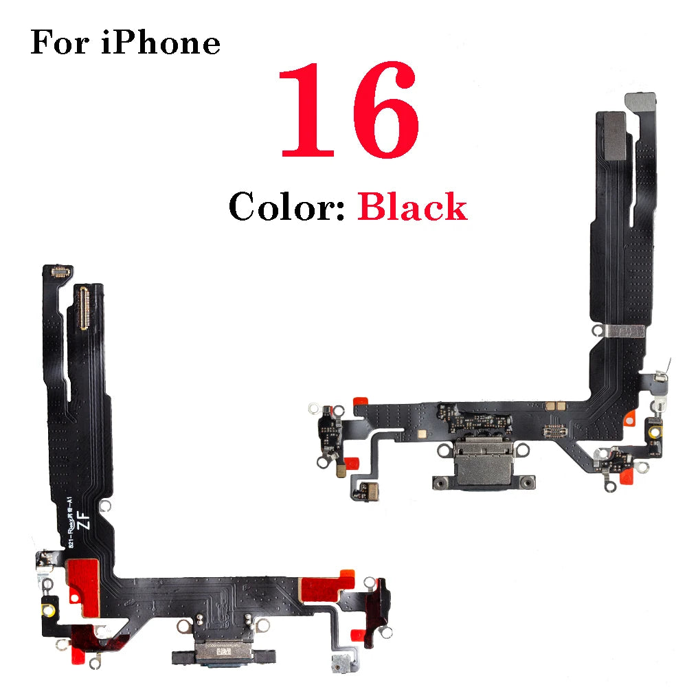 1Pcs New Brand For iPhone 16 15 Plus16 15 Pro Max Dock Charging Port Flex Cable USB Charger Connector Replacement Part iPad tablet repair parts