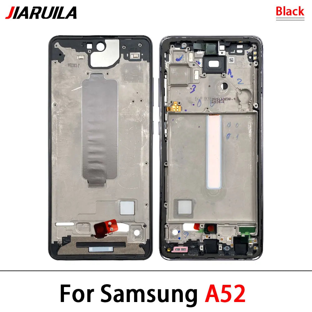 New Front Housing LCD Display Frame For Samsung A02 A02s A12 A22 A32 A52 A52s A72 4G 5G Housing Middle Frame Bezel Plate Cover Samsung phone repair parts