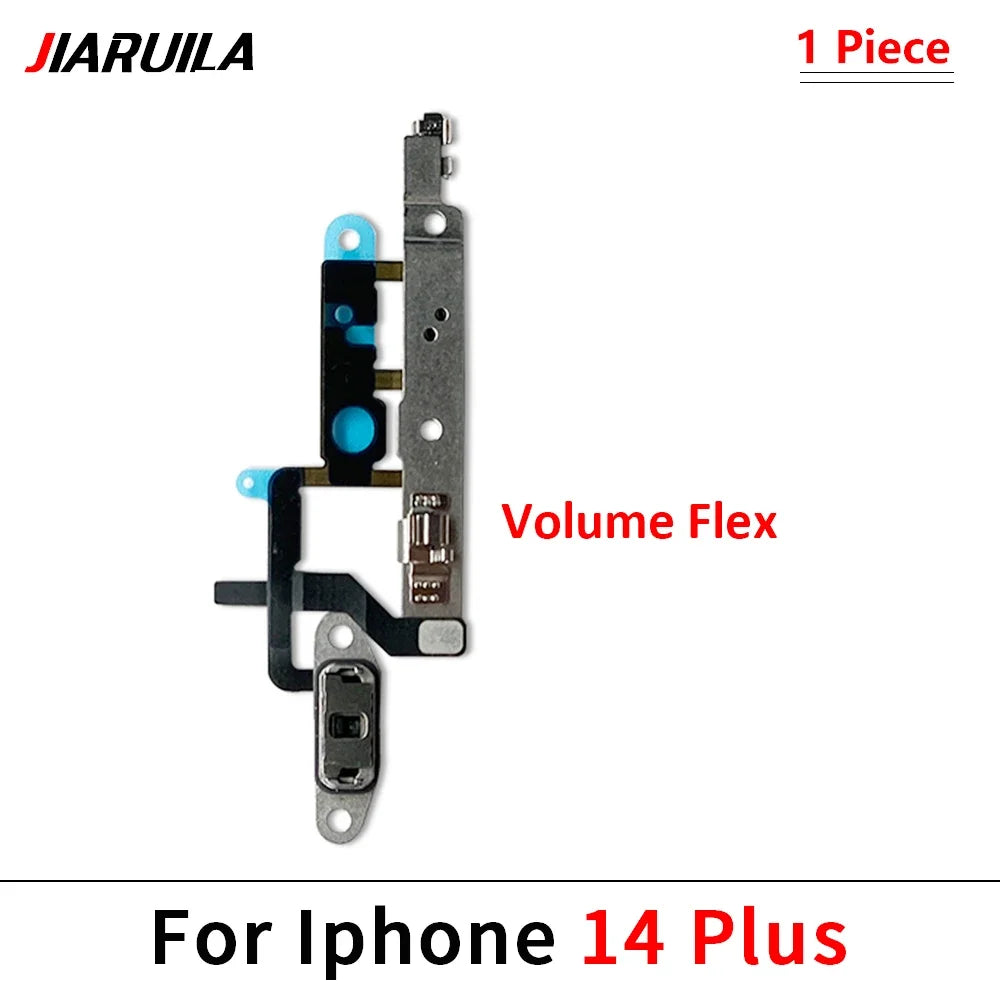 10Pcs, Power Switch On Off Button Volume control Key Button Flex Cable For iPhone 13 14 15 Pro Max Plus Mini iPhone phone repair parts