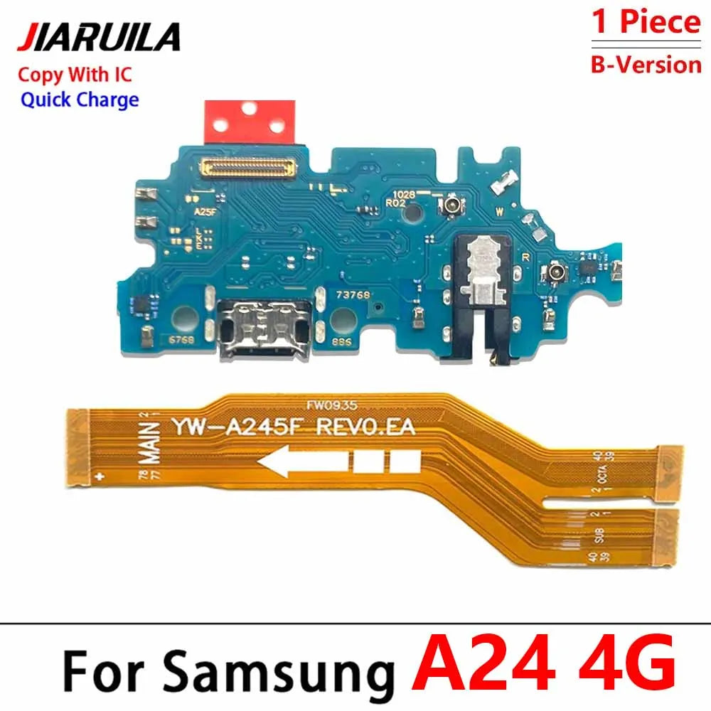 10Pcs, Dock Connector Micro USB Charger Charging Port Main Flex Cable For Samsung A22 A32 A52 A72 A33 A53 A24 A34 A54 4G 5G Samsung phone repair parts