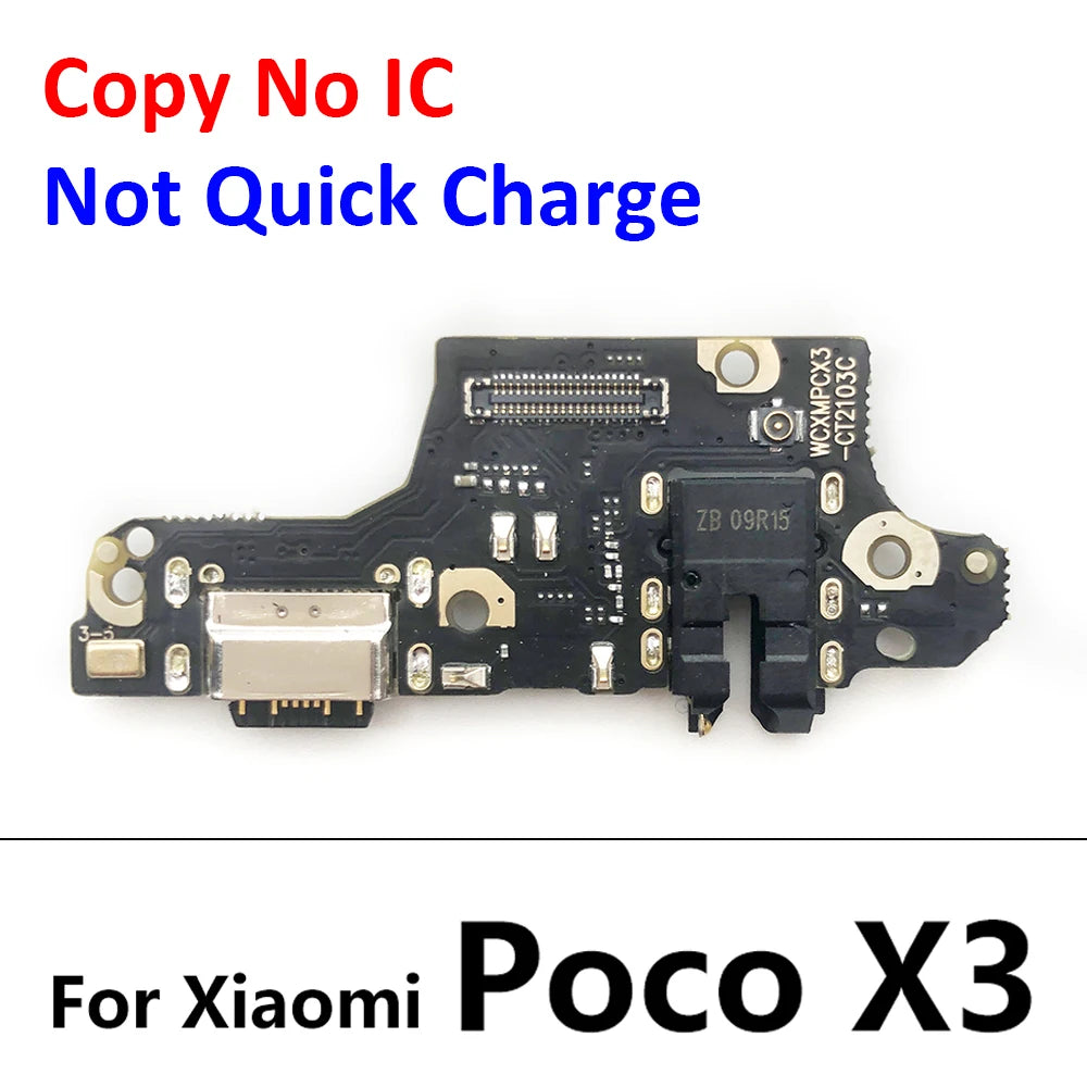 USB Port Charger Dock Connector Charging Board FLex Cable For Xiaomi Poco F1 F2 Pro F3 X3 X4 M3 M4 Pro 4G 5G Mic Microphone  Xiaomi  Xiao mi phone repair parts