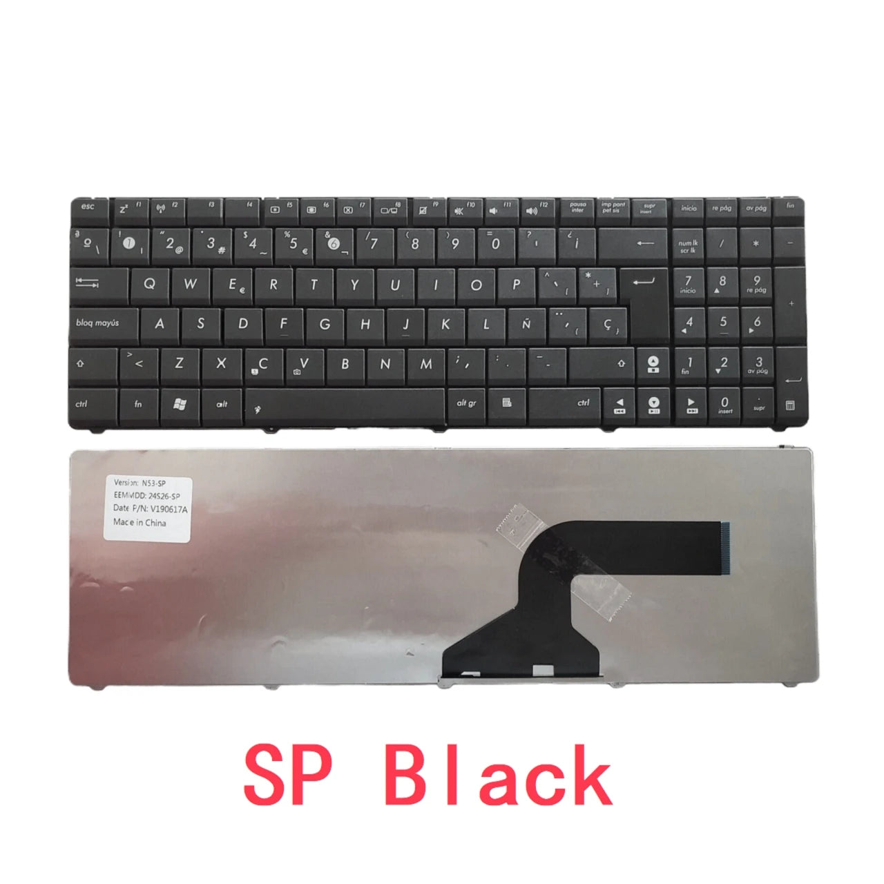 New US Russian Spanish Arab Laptop Keyboard For ASUS N61 N53 N73 G60 G51 G53 G72 K53 K73 K52 K72 X52 X55 X53 X54 X61 X75 P53 B53  ASUS laptop repair parts