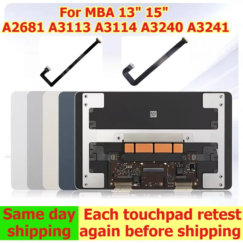 A2681 A3113 A3114 A3240 A3241 Touchpad for Macbook Trackpad Touch pad Grey Silver Gold Sky Blue Midnight trackpad cable Macbook repair parts