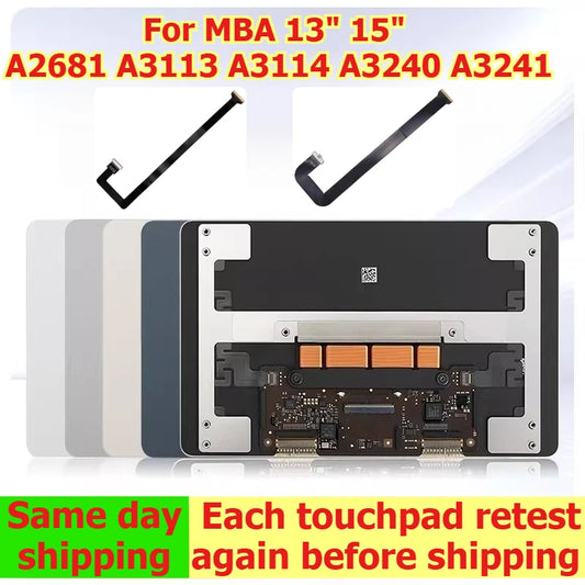 A2681 A3113 A3114 A3240 A3241 Touchpad for Macbook Trackpad Touch pad Grey Silver Gold Sky Blue Midnight trackpad cable Macbook repair parts