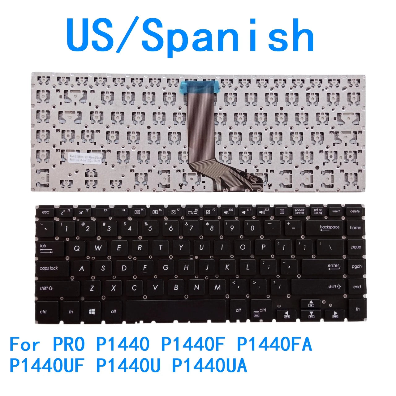 New US Spanish Language  Keyboard For ASUS PRO P1440 P1440F P1440FA P1440UF P1440U P1440UA Notebook PC Replacement Keyboard ASUS laptop repair parts