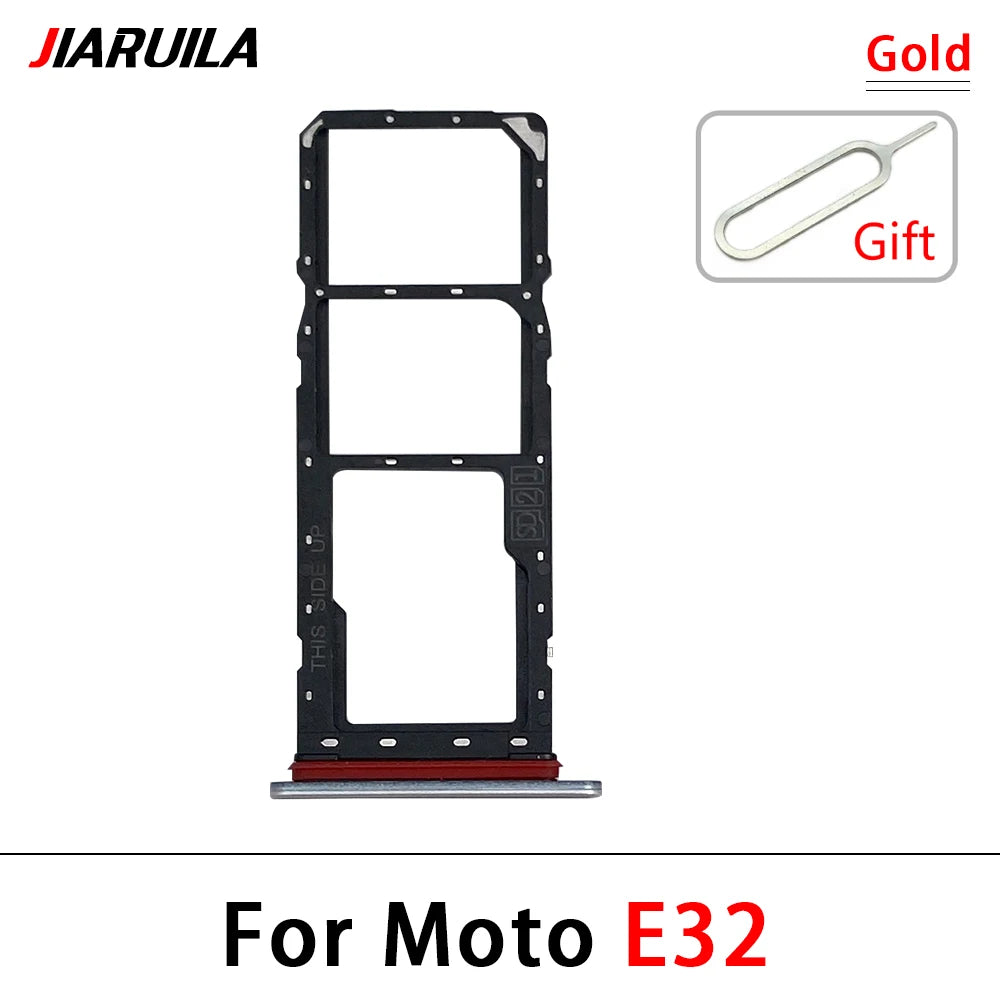 New For Motorola Moto E6i E20 E30 E40 E32 Edge 20 Pro SIM Card Slot SD Card Tray Holder Adapter Motorola phone repair parts