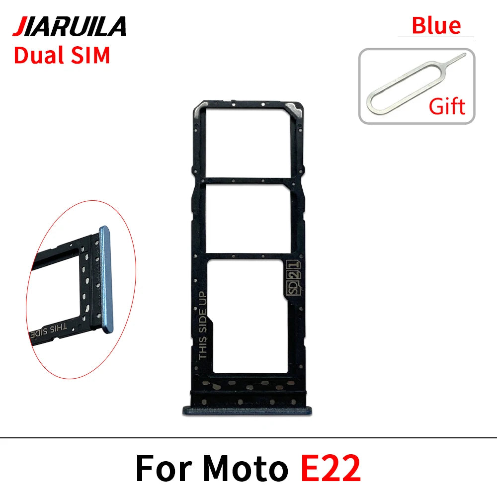 10Pcs, SIM Card Tray Slot Holder Adapter Accessories For Motorola Moto E13 E32 E22 E22i Motorola phone repair parts