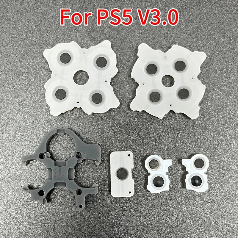10Sets/Lot Replacement Adhesive Keypad Rubber for PS3 Game Pad for Ps5 V1 V2 V3 Controller Silicone Conductive Rubbers Repair Game console repair parts