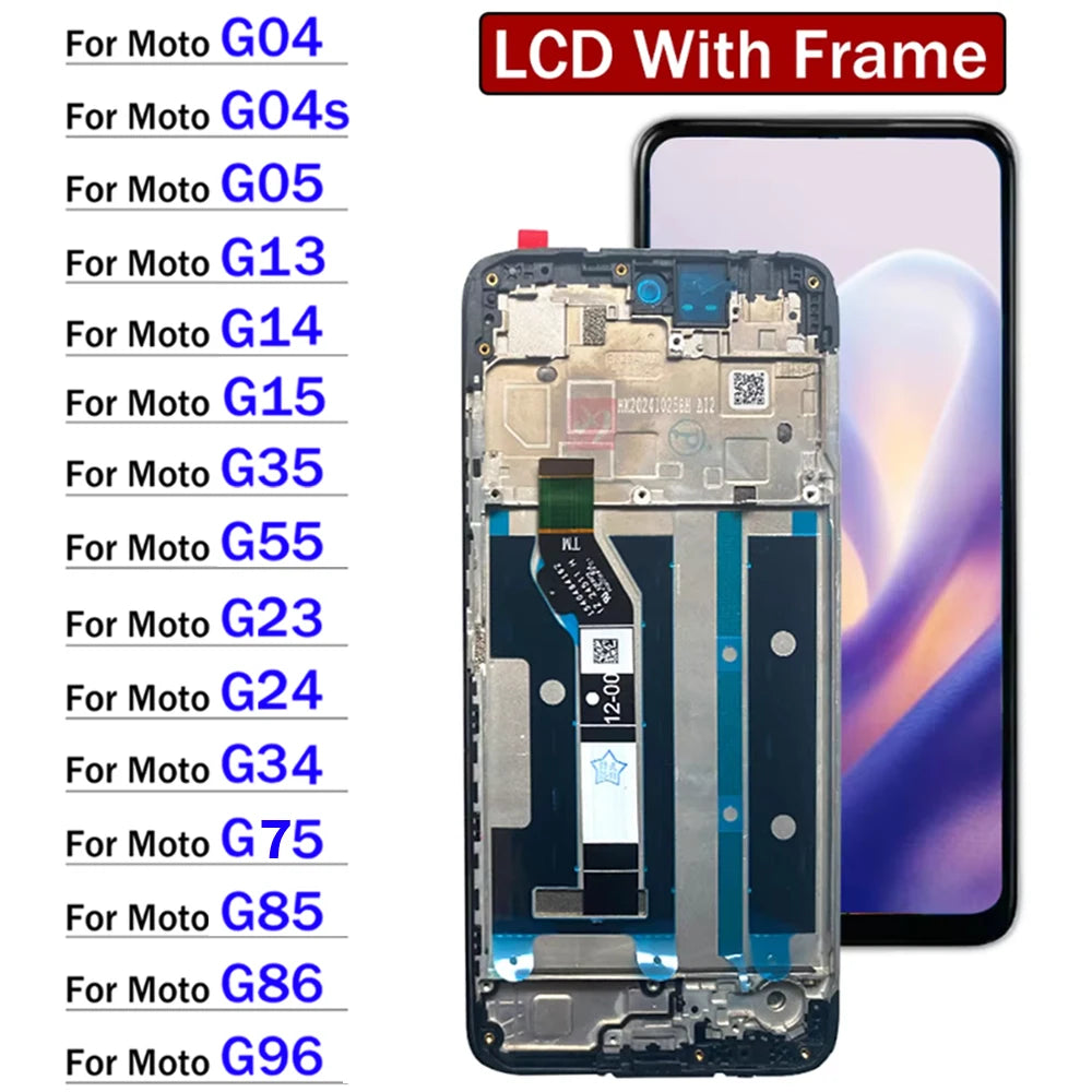 LCD For Motorola Moto G04 G04s G05 G15 G35 G55 G13 G14 G23 G24 G34 G75 G85 LCD Display Touch Screen Digiziter Assembly Display Motorola phone repair parts