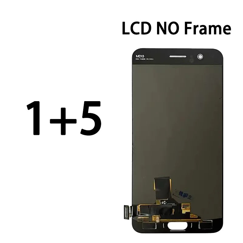 100% New Screen For OnePlus 5 A5000 LCD 1+5 Display Touch Screen Digitizer For One Plus 5T A5010 LCD 1+5T Display Frame  OnePlus phone repair parts