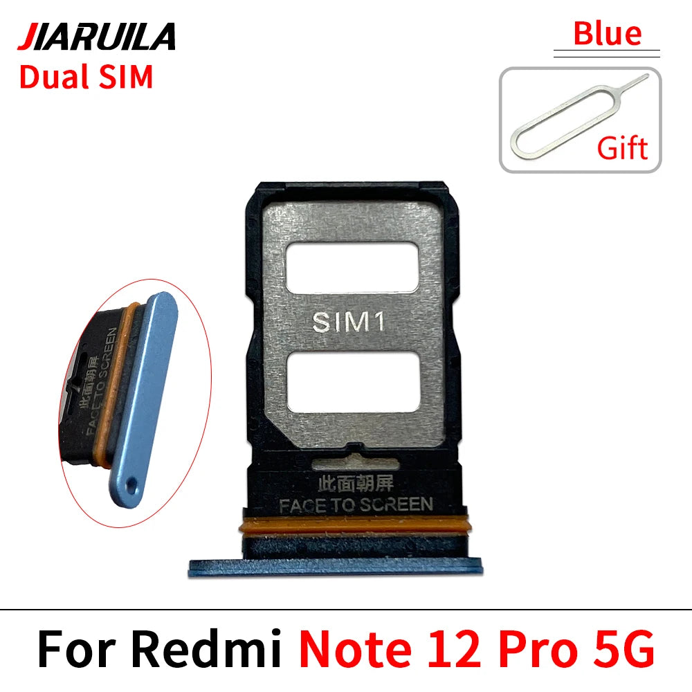 10Pcs, Micro Nano SIM Card Holder Tray Slot Holder Adapter Socket For Xiaomi Redmi Note 12 12s Pro Plus 4G 5G  Xiaomi  Xiao mi phone repair parts