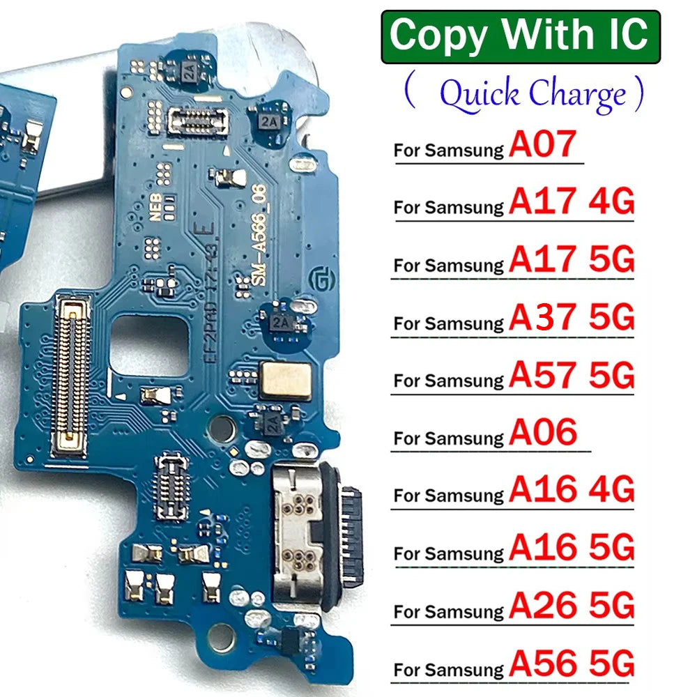 New For Samsung A06 A16 A26 A56 A07 A17 A37 A57 4G 5G Dock Connector Micro USB Charger Charging Port Flex Cable Microphone Board Samsung phone repair parts