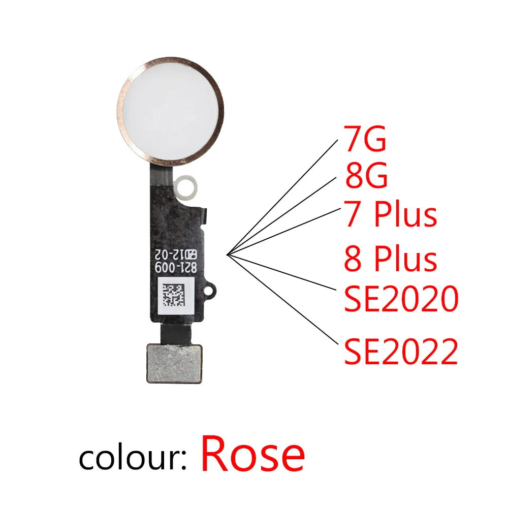 1set For iPhone 7 8 Plus Waterproof+ Universal Home Button + Home Touch ID Return Fingerprint Button Motherboard Connector Flex iPhone phone repair parts