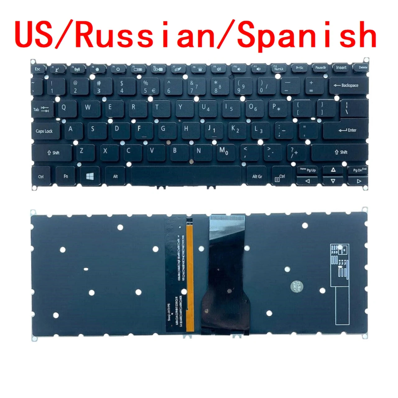 New US Russian Spanish Laptop Backlit Keyboard For Acer Swift 3 SF114 SF314-54 SF314-54G SF314-41 SF314-41G SF114-32 Replacement  ACER laptop repair parts